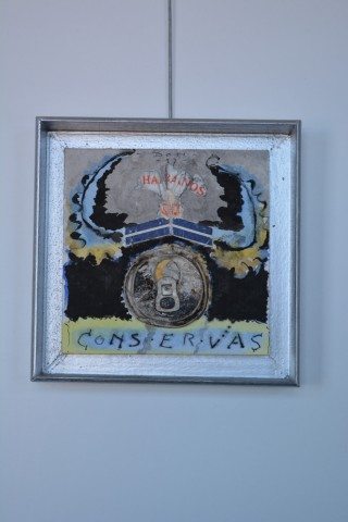 Mixed media wandobject Conservas 1997